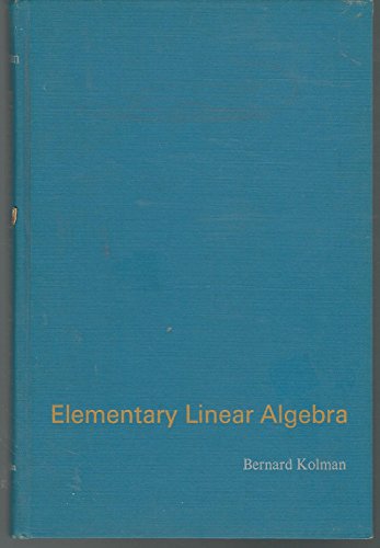 Elementary Linear Algebra