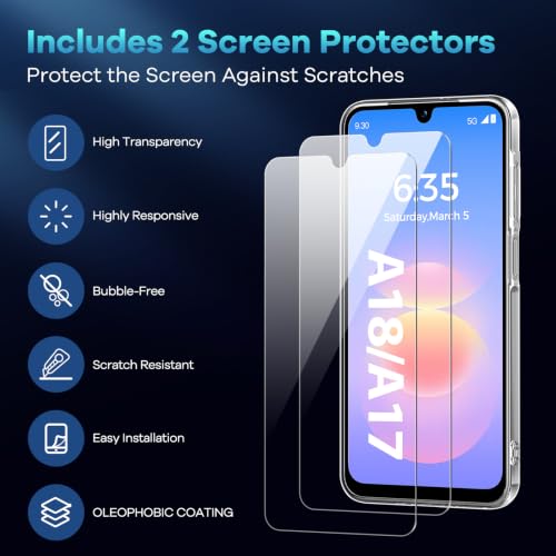 caslord Transparent Hülle Kompatibel mit Samsung Galaxy A18 / A17 – Ansicht 3
