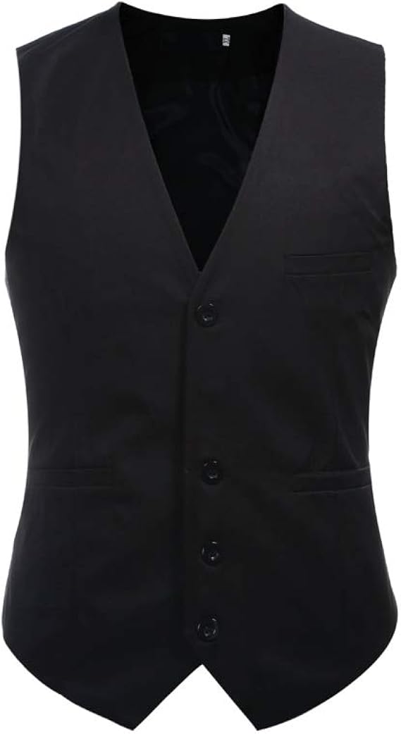 Amazon Byfshow ジレ ベスト メンズ おしゃれ ビジネス フォーマル 無地 スリム 男性用 スーツ ベスト Vネック 紳士 3ポケット ５ボダン 尾錠付き カジュアル 結婚式 大きいサイズ 9カラー ベスト 通販