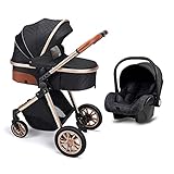 kinderwagen leder beige ●Liegepolstersitz mit mehreren Positionen für Alltag und Reisen.Verstellbare Lenker erfüllen die Bedürfnisse von Menschen unterschiedlicher Größe.