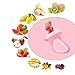 Baby Fruit Feeder Pacifier(2 Pack) - Baby Food Feeder - Infant Fruit Teething Toy for Toddlers Pacifier, Feeder, Teether with 6 PCS Silicone Pouches (Light Pink)