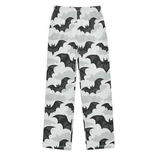 Halloween Pajama Pants Bat Clound Seamless Long Sleep Pants Lounge Bottoms