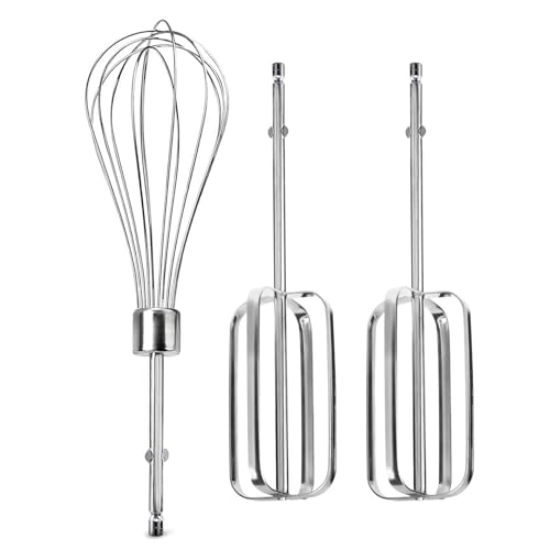 Juego de 3 batidores de acero inoxidable ergonómicos, herramienta de horneado para batidoras de mano, perfecto para cocinas domésticas, batidor de harina
