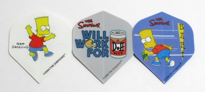 US Darts 3 juegos (9 vuelos) Simpsons Bart Homer Duff Standard Dart Vuelos - Colección 3 disponible en Yaxa Guatemala