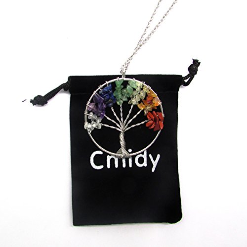 Tree Of Life Pendant For Necklace Amulet Crystal Quartz Diy 7 Chakra Meditation Gemstones Charms For Peace Family Best Friends Mothers Day Gifts #TOP5