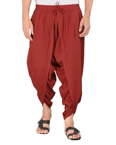Image of Urali Men's Solid 100% Cotton Dhoti Pants - D100A