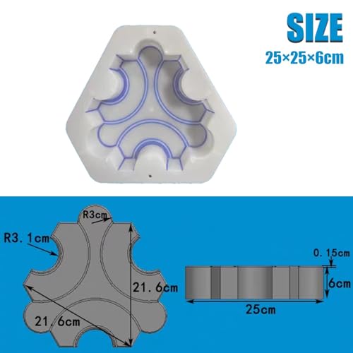 Moldes de cemento de 6cm de grosor para pasarelas estables de plástico 3