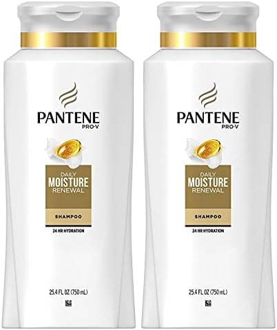 Pantene, Shampoo, Pro-V Daily Moisture Renewal for Dry Hair, 25.4 Fl Oz, Twin Pack