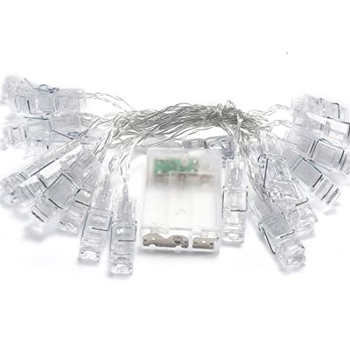 Vinmen 20 Led Diy Garland Card Photo Clip String Lights Battery Operated Fairy Lights Christmas Wedding Home Luminaria Decoration #TOP5
