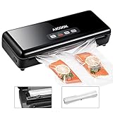 AICOK Envasadora al Vacío Automático, Sellador de Alimentos Automático y Manual de un Toque, 4 en 1 Máquina Selladora al Vacío Doméstico con Cortador, Bolsas de Vacío