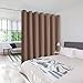 NICETOWN Room Divider Curtain Screen Partitions, Blackout Room Divider Blackout Patio Door Curtain Panel for Glass Window/Sliding Door (1 Panel, 8.3ft Wide x 7ft Long, Cappuccino)