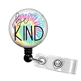 Generic Be Kind Badge Reel, Tie Dye Badge, Inspirational Badge, Motivational Badge Reel, Retractable