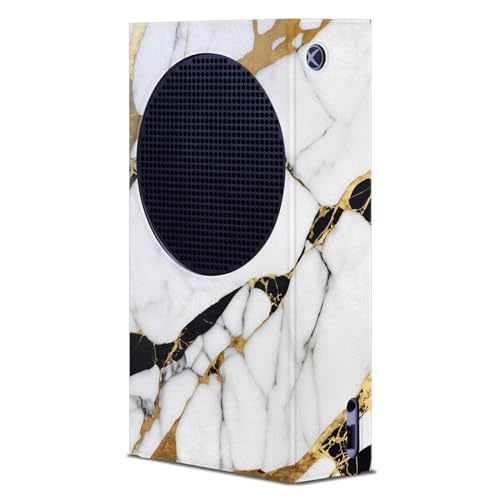 Xbox Series S Console Enveloppement Marbre Blanc Doré Noir Protection Vinyle