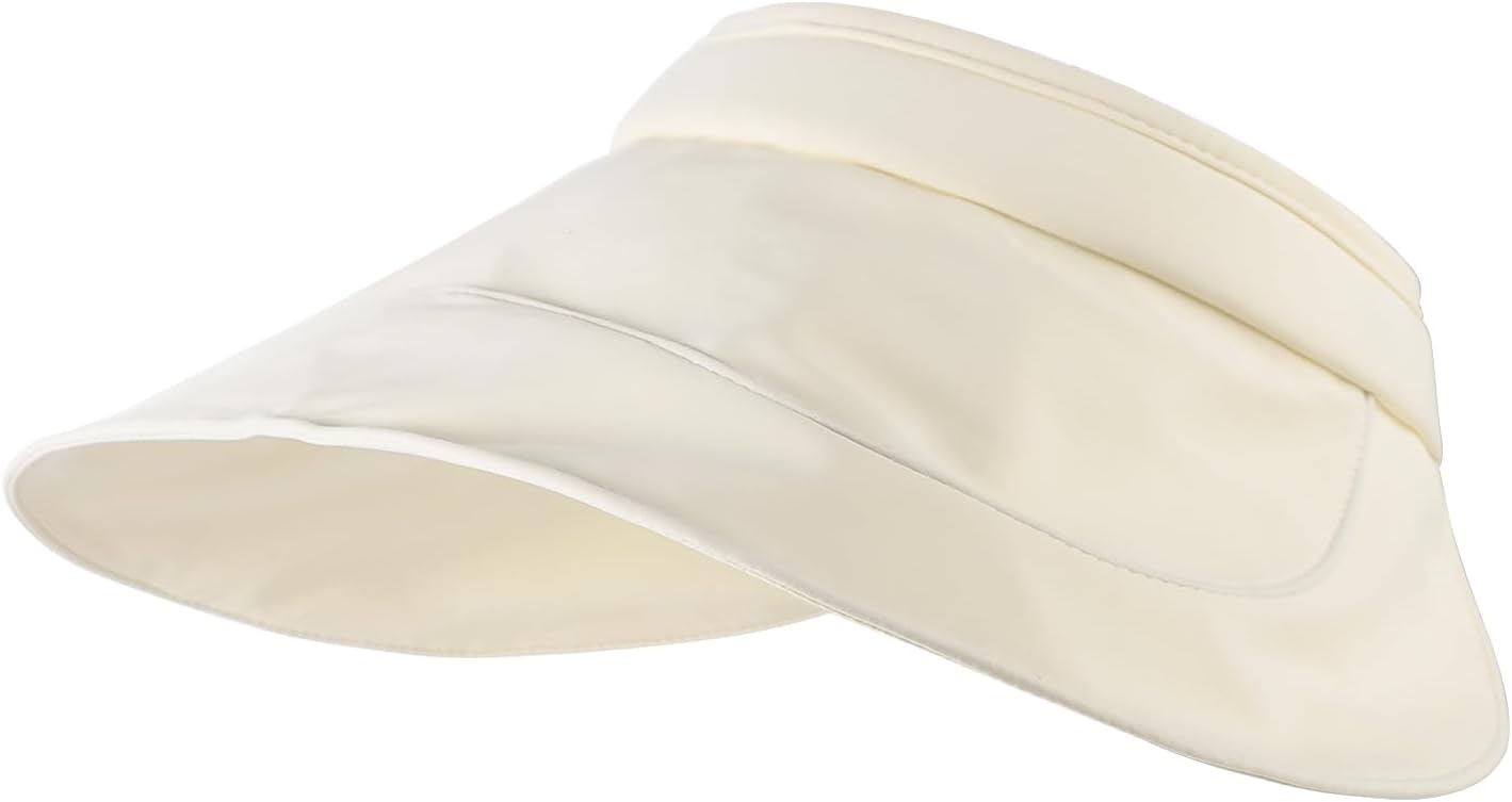 Wide Brim Sun Visor Hats for Women Floppy Beach Sun Protection Summer Cap Foldable Lightweight Ponytail UPF50+ UV Hat