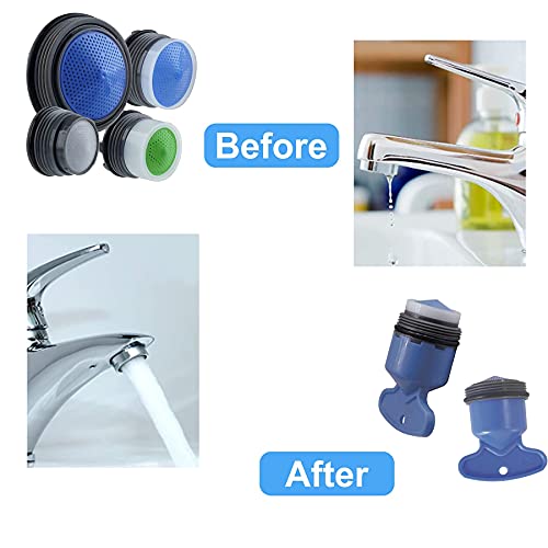 12 Pcs Cache Aerator, 5 Sizes Faucet Aerator Key Removal Wrench, Replacement Cache Aerator For Sink M16.5 18.5 21.5 24 Mm Tap Aerators Flow Restrictor #TOP6