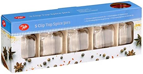 Tala Airtight Spice Jars with Silicone Seal, Set of 5, 250ml
