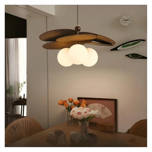 Lustre en verre tissé de style milieu siècle pièce décorative haut de gamme à 3 têtes