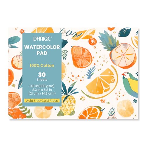 Aquarellpapier-Set – 12 Blätter Im Block, Ideal Für Aquarellstifte & Mehr
