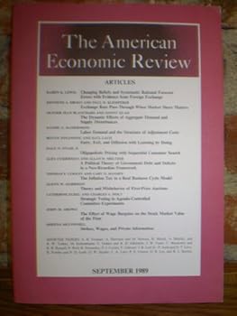 Paperback American Economic Review September 1989 Book