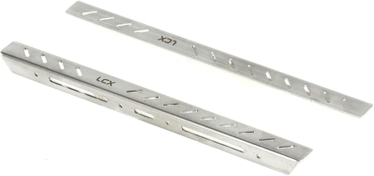 LCX Racing 1/10th RC Crawler Car Metal Rock Slider Side Step Guard Running Board Scuff Plates for RC Car TRX6 TRX-6 66 G63, Upgrades Parts Accessories