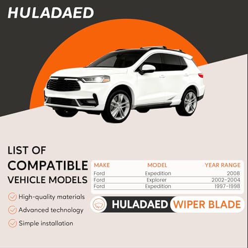 22"+22"+16" Windshield Wipers Replacement for Ford Explorer 2002-2004 Expedition 2008 1997-1998,OEM Quality Wiper Blades Tailored for Ford Drivers-All Series(Set of 3) by HULADAED - Image 3