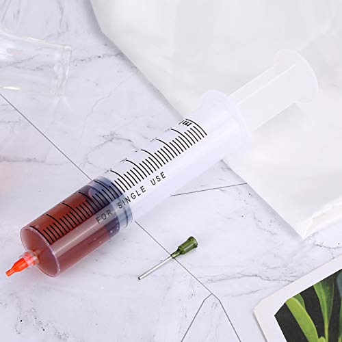 3 Pack 100Ml Syringes With 14G 1.0'' Blunt Tip Needles And Storage Caps Luer Lock, Plastic Reusable Syringe For Liquid, Lip Gloss, Paint, Epoxy Resin, Oil, Watering Plants, Refilling #TOP2