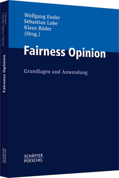 Fairness Opinion: Grundlagen und Anwendung