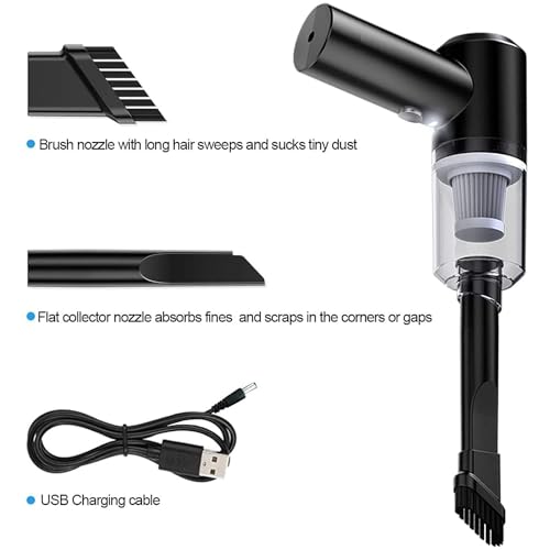 Image of 3-in-1 Car Vacuum Cleaner Rechargeable | Portable Mini Handheld Vacuum Cleaner for Car, Home & Office | High Power Dust Cleaner
