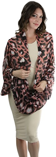 ToBeInStyle Women's Ikat Leopard Print Infinity Scarf2