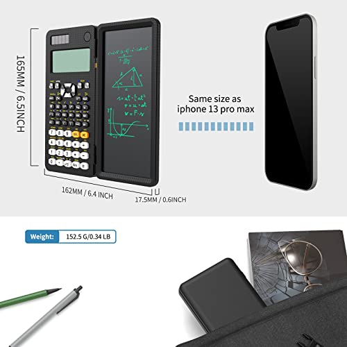 Upgraded 991Es Plus Scientific Calculator, Roatee Professional Scientific Calculators With Erasable Lcd Writing Tablet, Solar And Battery Dual Power,Desktop Calculator With Notepad For Office, School #TOP4