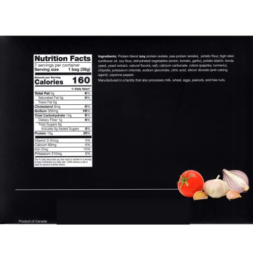 Protifit - High Protein Diet Zipper Snacks, 15G Protein, Low Calorie, Low Sugar, Low Fat, Ideal Protein Compatible, 7 Servings Per Box (Chipotle Bbq) #TOP2