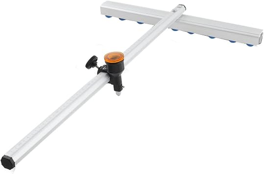 T-Shaped Glass Cutting Tool Glass Tile Cutters 60cm 23.62Inch Aluminum Alloy Push Glass Cutter Tool for Glass Tile Cutting, Automatic Oiling, ABS Pulley