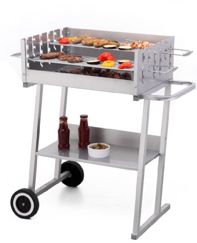 Tepro Holzkohlegrill Grillwagen Pasadena mit Grillfläche 58 x 41 cm