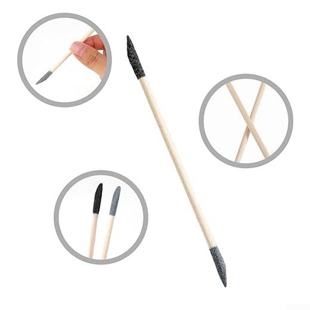 Besttoolifes Levigatura a doppia testa, 13 x 0,5 cm, grana 150/280, per legno, plastica, modelli, gioielli, artigianato, progetti fai da te, spazi ristretti, rimozione ruggine, lucidatura, set da