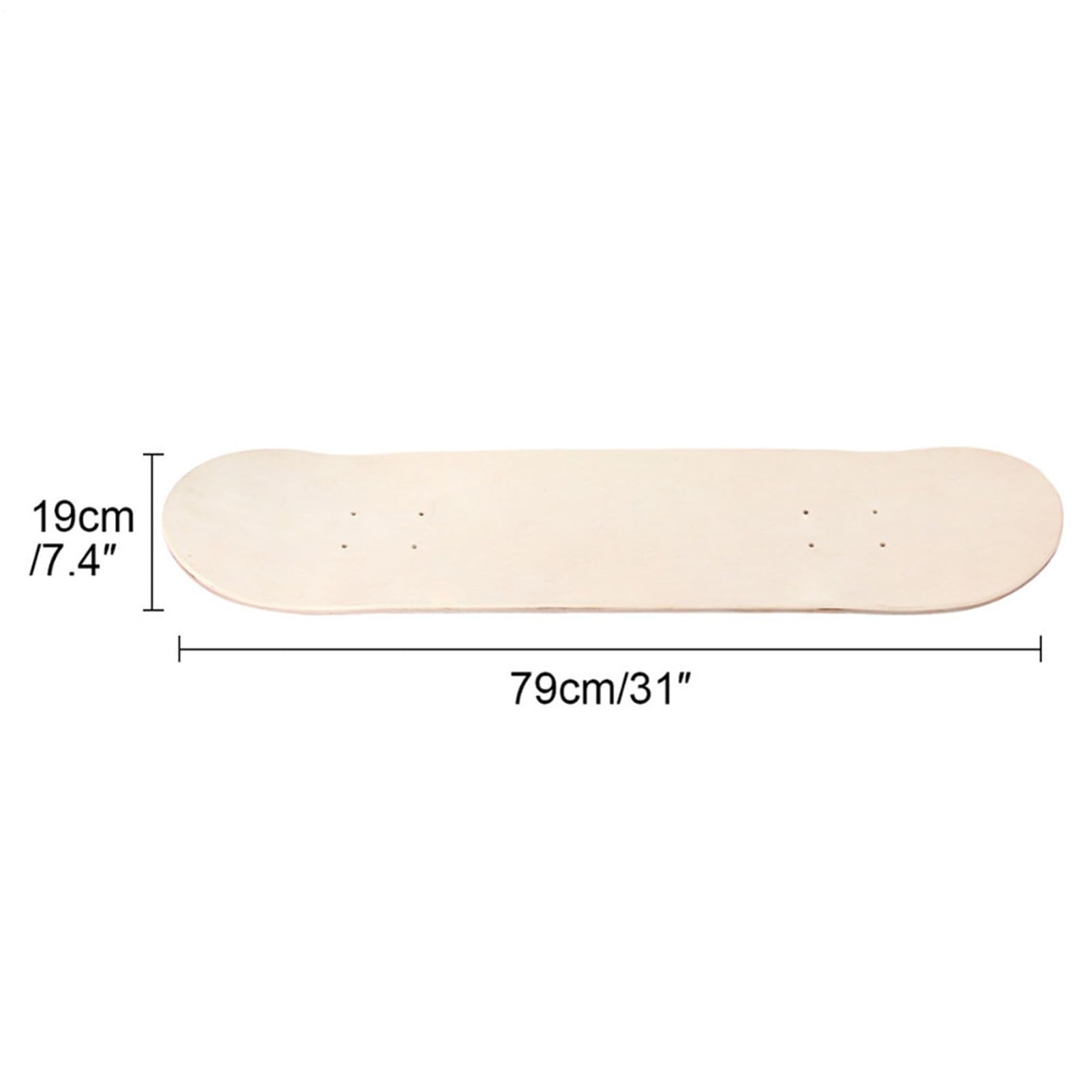 Monopatín - Doble cóncavo de arce 8 de 8 pulgadas | Tabla de Skate Natural Vacío, Tabla de Skate Pintar DIY | Para Trucos De Calle Cruising, Entrenamiento