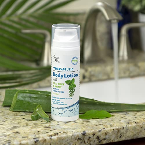 Beauti Me Tea Tree Mint Lotion - Itchy Skin Relief - Therapeutic Tea Tree Cream For Feet, Hands, Face And Body - Natural And Organic Athletes Foot Treatment - Moisturizing Body Cream (5Oz) #TOP5