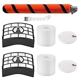 MIXEAL Replacement Parts for Shark APEX DuoClean AZ1002 AZ1000W AX950 AX951 AX952 Vacuum Cleaner,1 Pack Soft Brush Roller, 2 Pack Hepa Filters & 2 Pack Foam Filters