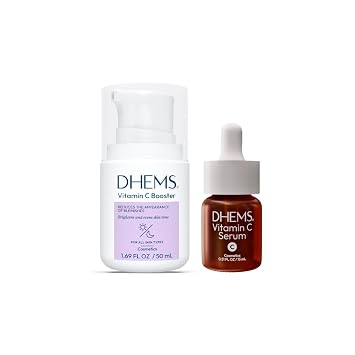 Vitamin C Serum & Vita C Booster Skin Cream for face, Antioxidant, Anti Aging & Brightening Formula 2 Piece Set Bundle