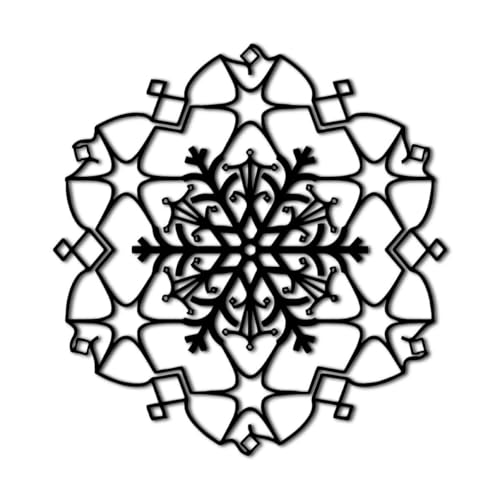 Snowflake Pattern Metal Wall Art Metal Outdoor Decor Metal Signs