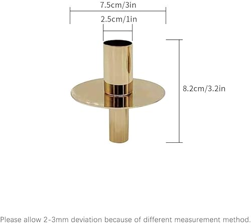 Miniatura 5 de VINCIGANT Portavelas cónico para botella de vino dorada, moderno candelabro para velas votivas estándar, decoración de cumpleaños y boda (juego de