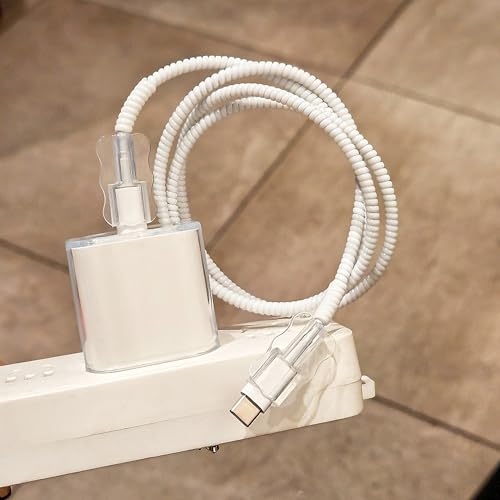 Protector de cable para iPhone para llevar en tu mochila funda de silicona transparente 4