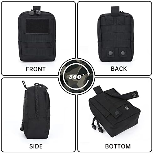 UBORSE 2 Pack Tactical MOLLE Pouch Utility Waist Pack EDC Bag Military Small Gear Gadget for Outdoor Hunting, Camping, Hiking,Trekking