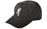Browning Men's Puffed White Buckmark Logo Cap Black One Size