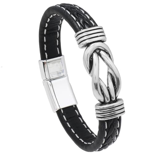 Bracelet homme toujours lié en cuir tressé cadeau inspirant pour mon fils