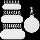 Hotop, 30 Pieces 2.4 Inch 3.2 Inch 4 Inch Transparent Invisible Sticky Adhesive Large Plate Hanger...