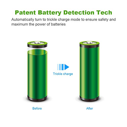 Image of EBL AAA Rechargeable Batteries 1100 mAh (8 Packs) with Smart AA AAA Battery Charger and Micro USB Charging Cable