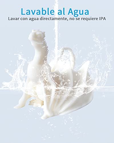 Resina Blanca Lavable al Agua ELEGOO 1KG - UV 405nm, Fotopolímero Curado con Luz UV, Ideal para Impresoras LCD. - Fernando Cortés