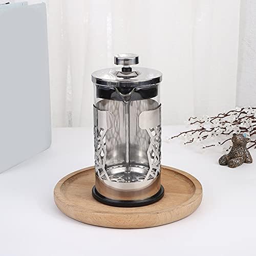Coffee Press 600ML Glass Body Press Pots Stainless Steel Cup Holder Small Diameter Filter Coffee Maker Kitchen Tools Pots