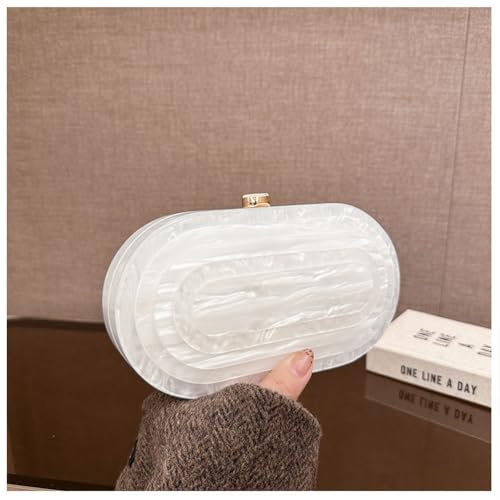 Image of Acrylic Bubble Bag Luxury Marble Clutch Evening Purses for Women Glitter Handbag for Wedding Party Prom