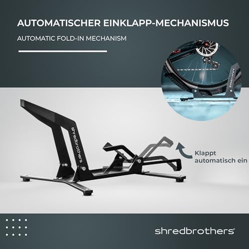 SHREDBROTHERS Fahrradständer Rad Mountainbike Fahrradhalter Boden 26 - 29 Zoll E Bike MTB Rennrad Ständer eBike Ständer f. Hinterrad und Vorderrad Ausstellungsständer Abstellständer